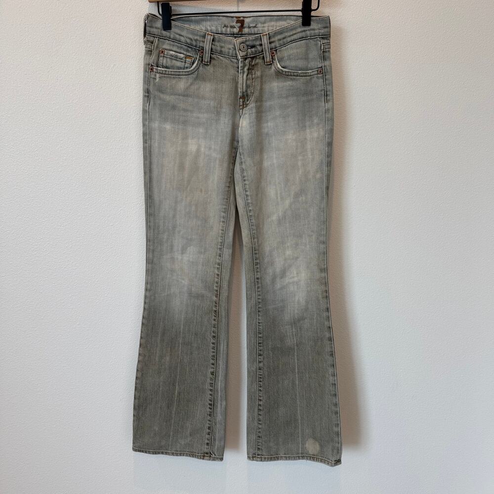 7 For All Mankind Vintage Y2K Low Rise Flaired Bootcut Denim Jeans 24